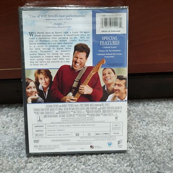 Stranger than Fiction DVD 2006 Will Ferrell Queen Latifa NEW Sealed - Picture 2 of 3